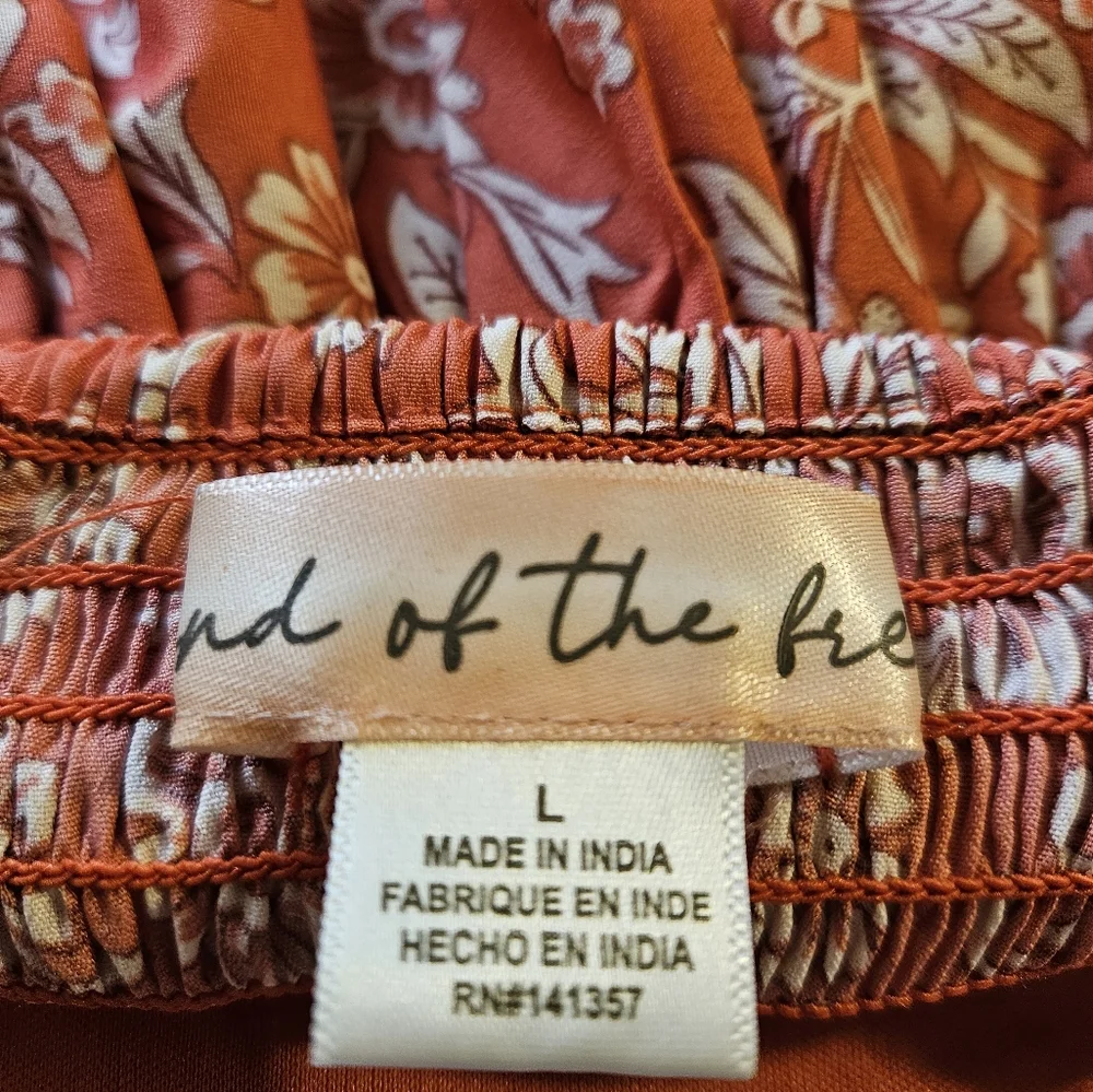 Band of The Free Women’s Floral Smocked Sundress Size Large - Picture 9 of 11